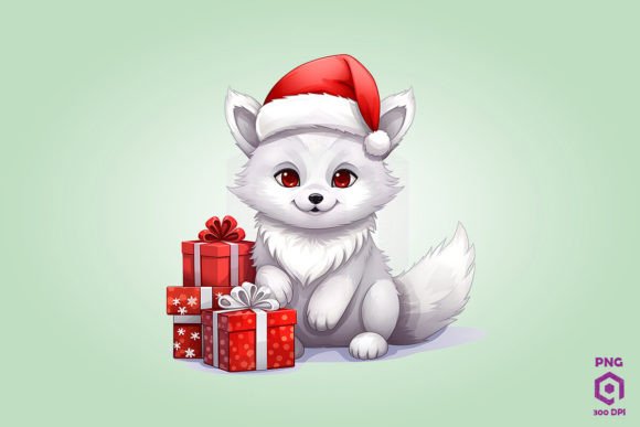 Download Arctic Fox with Christmas Gifts - Christmas gifts Collection