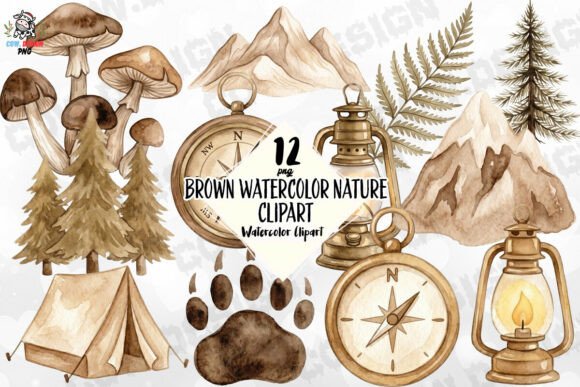 Download Brown Watercolor Nature Clipart PNG - Nature clipart Collection