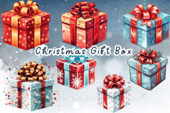 Download Christmas Gifts Box Sublimation Clipart - Christmas gifts Collection