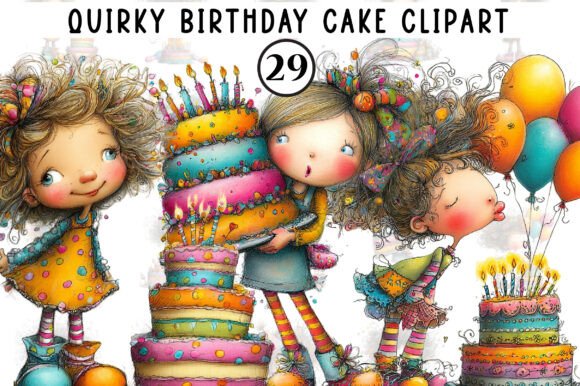 Download Quirky Birthday Cake Clipart - Birthday cake Collection